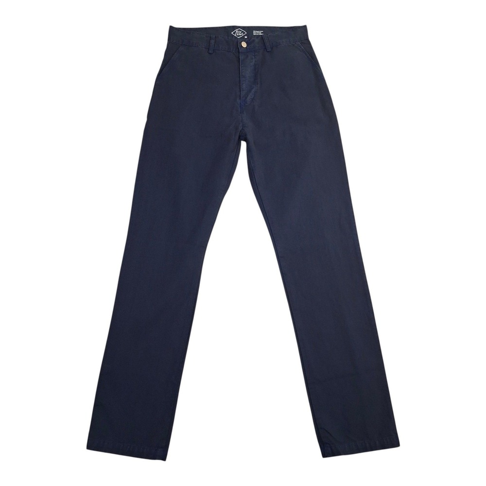 Alex Crane Cham Pants Mens 30 Navy Blue Organic Cotton Ripstop Straight Leg